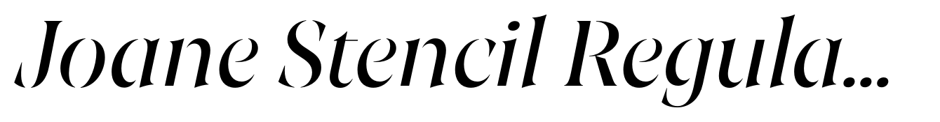 Joane Stencil Regular Italic